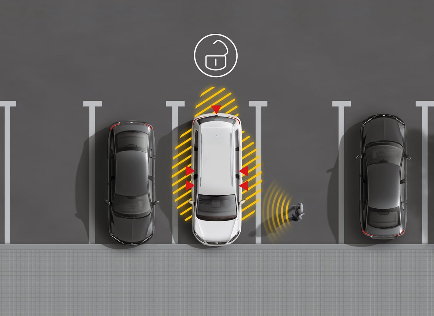 SEAT Alhambra tehnoloģiju sistēma. Kessy bezatslēgas sistēma