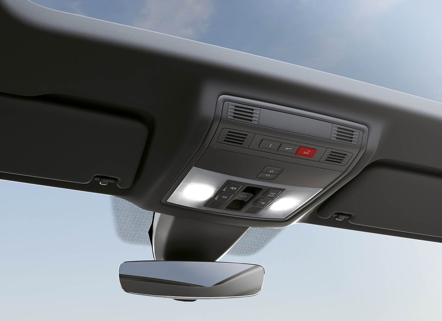 New SEAT Ateca interior view electric sunroof 