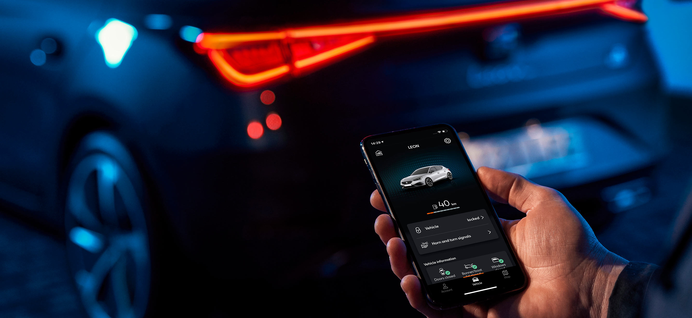 Navigating on SEAT CONNECT app 